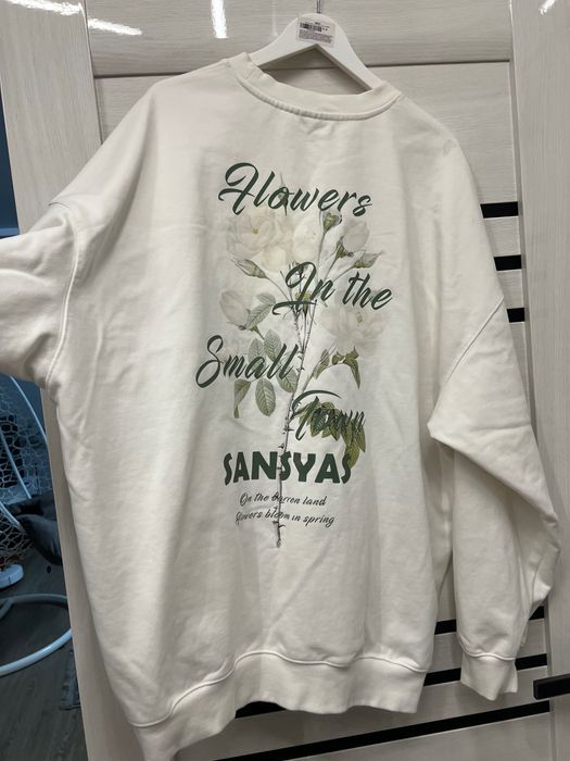 Світшот жвеликого розміру з квітковим принтом жіночий