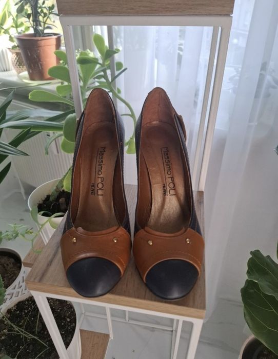 Okaxja ! czułenka 38 skórzane Milano szpilki 10 cm Hit na codzień