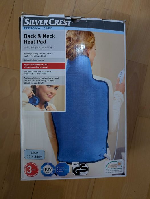 Електрична грілка для спини та шиї Silver Crest 65*38см з Британії
