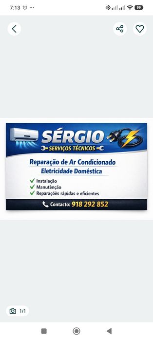 Reparações  de ar condicionado e vitrines e arcas  comerciy