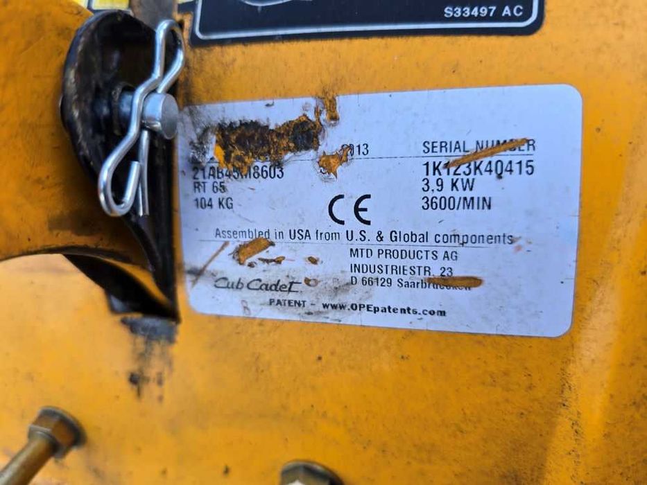 Glebogryzarka CUB CADET RT65 21AB45M8603