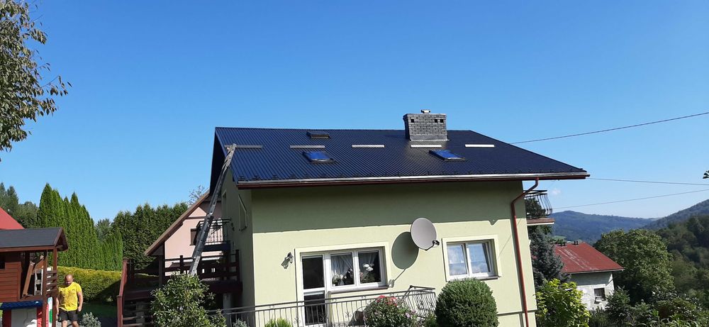 Malowanie dachów Malowanie Elewacji  Wymiana rynien Wycinka drzew Malowanie dachówek