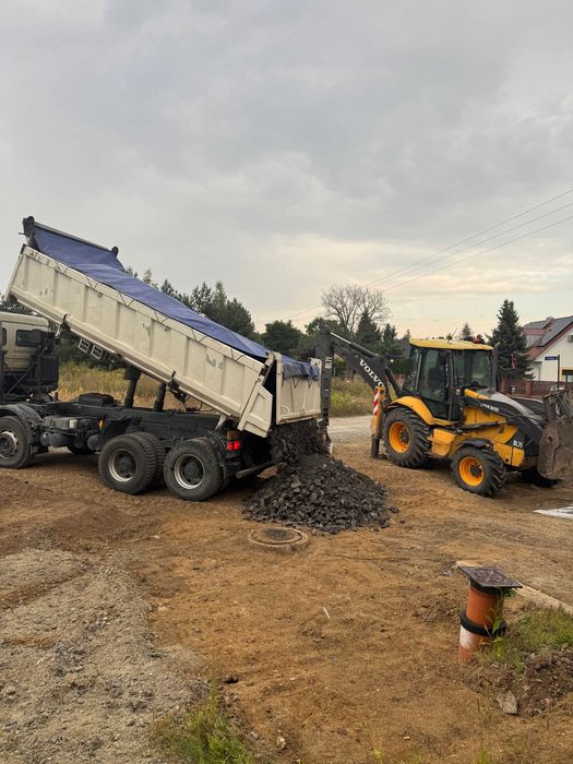 Usługi koparko-ładowarką i transport ciężarowy