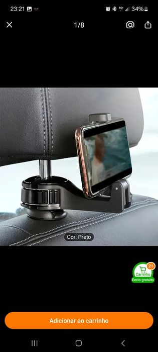 Suporte cabeceira para telemóvel