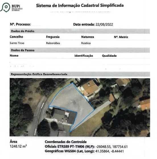Terreno para Construção em Rebordões, Santo Tirso, 1248,12 m2