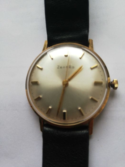 Zentra złoty 14 K zegarek męski