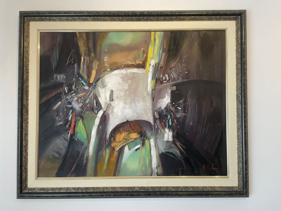 Quadro de Hilário Roberto a óleo (abstrato)