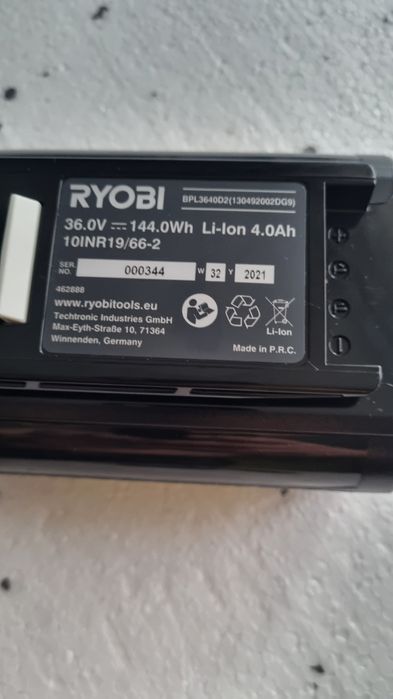 Akumulator RYOBI 36 V 4.0 Ah.