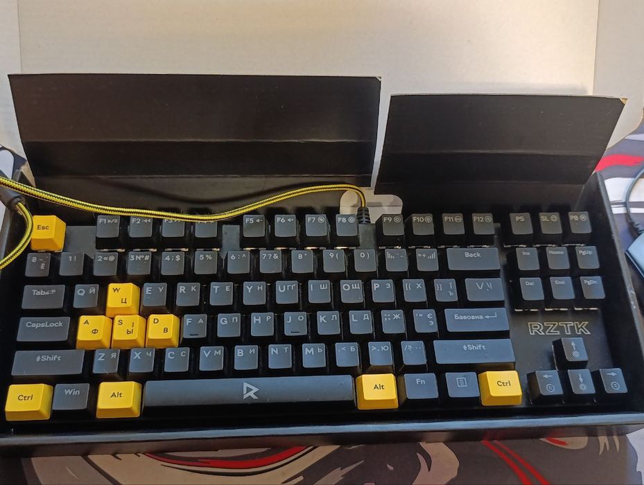 Клавіатура механічна дротова RZTK Mamba TKL Kailh Black Speed USB