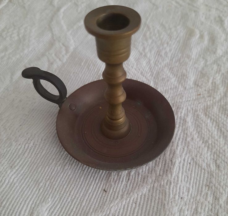Palmatória porta velas bronze