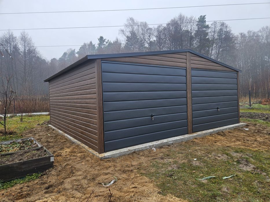 6x6 POD Garaze Blaszane Garaz Blaszany Blaszak Blaszaki Drewnopodobny