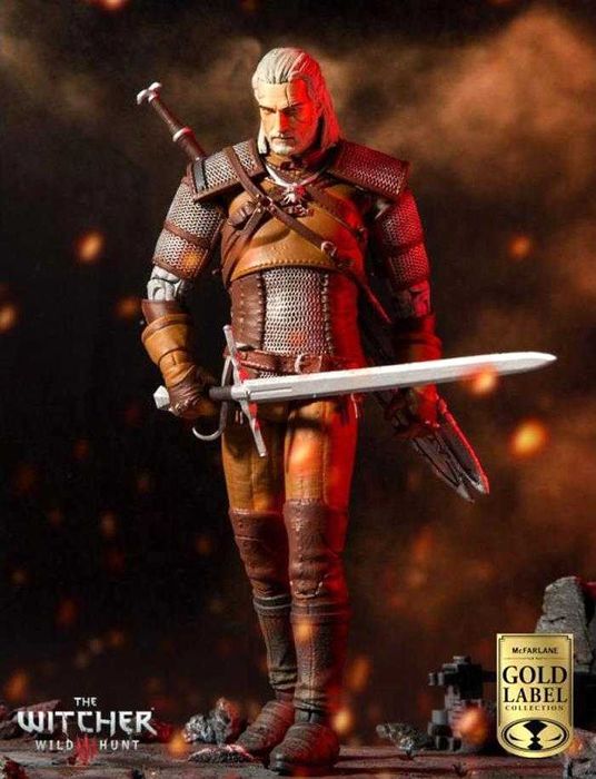 Wiedźmin Geralt z Rivii The Witcher Figurka Gold Label McFarlane Nowa