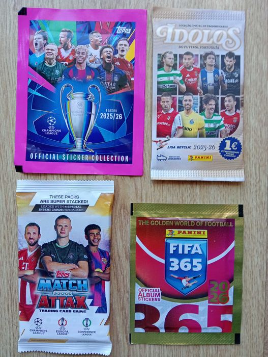 Cromos e cartas destas coleções