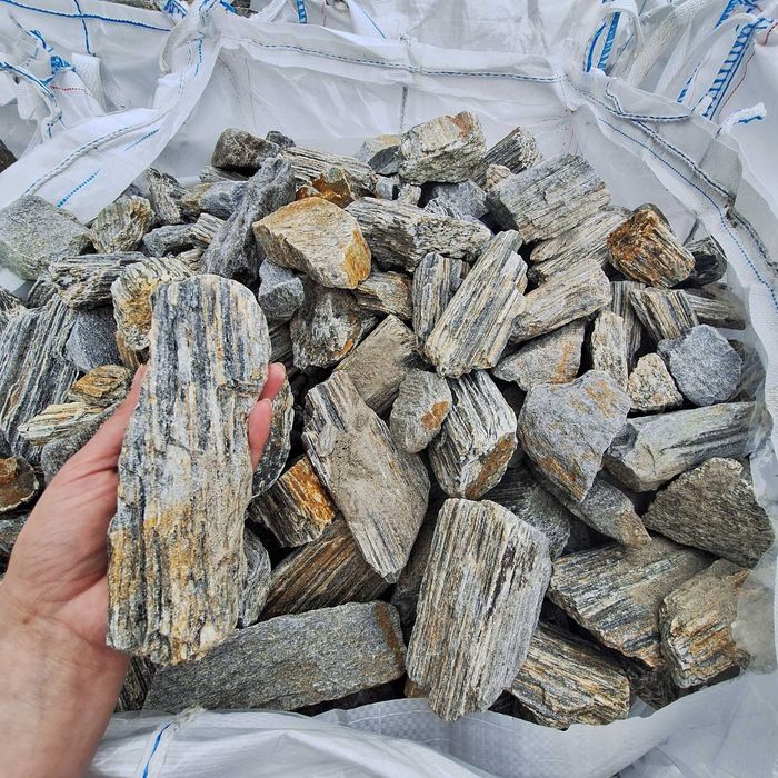 Kamień biały do gabionu na skarpę łupek czarny kora kamienna otoczaki