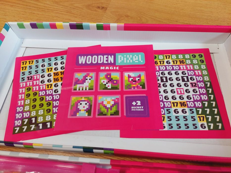 4+ Cubika Wooden Pixel Magic drewniana mozaika układanka