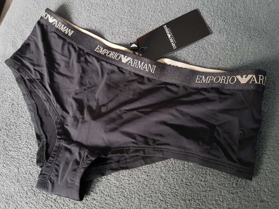 M Emporio Armani Underwear figi mikrofibra  nowe z metką czarne złote