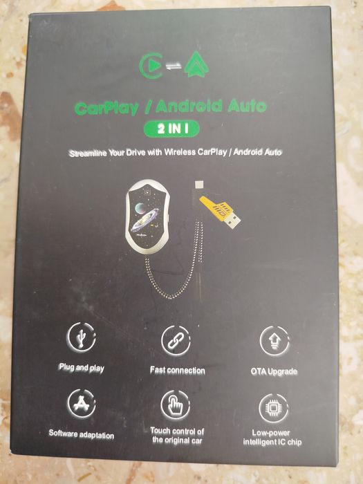Bezprzewodowy adapter Carplay i Android Auto Wireless  2w1