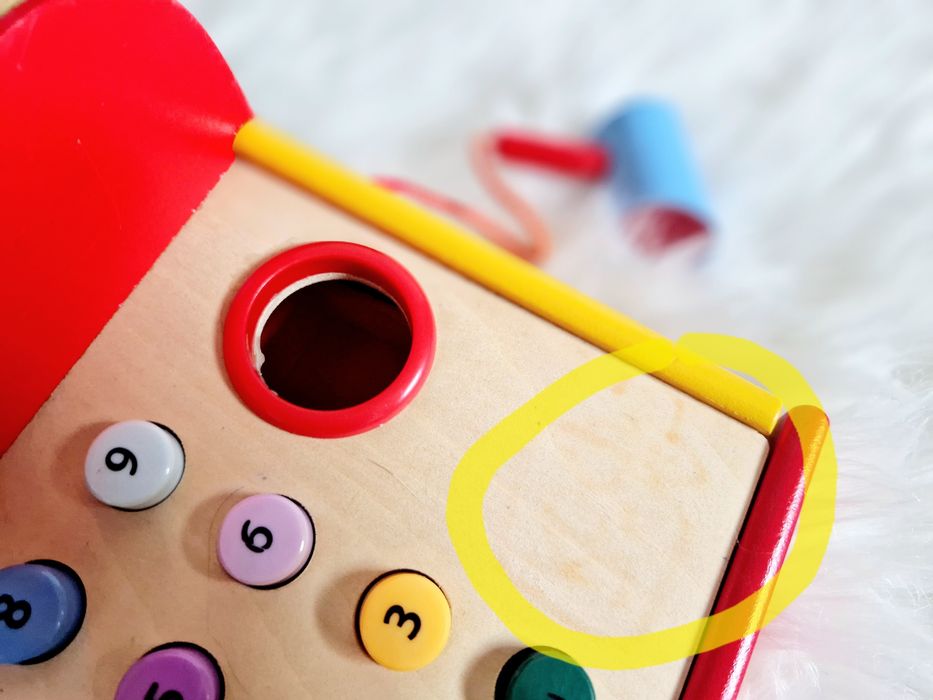 Kasa zabawkowa sklep drewniana