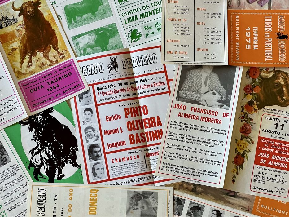 Lote de 9 programas tourada antigos