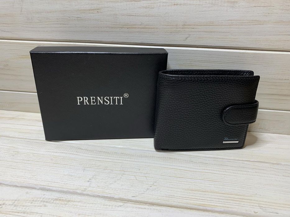 Кошелек мужской зажим гаманець затискач натуральна шкіра PRENSITI 208A