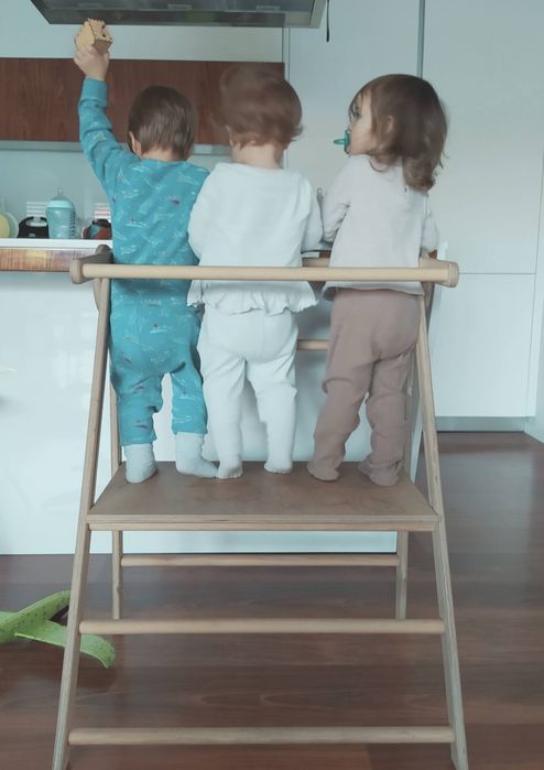 Torre de aprendizagem dupla dobrável