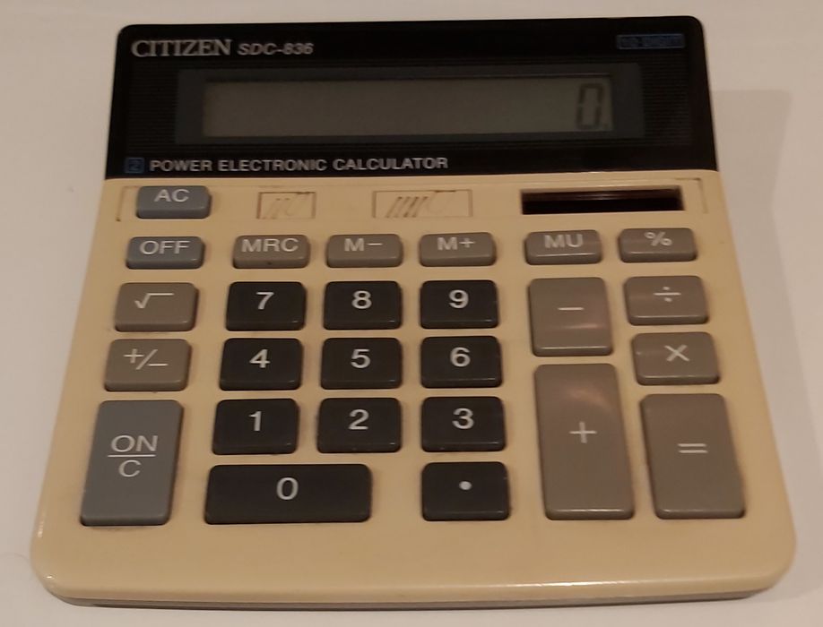 Calculadora de mesa Citizen Sdc-836
Eco Solar