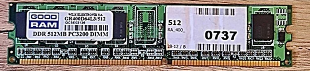 Pamięć pamięci RAM 512 MB