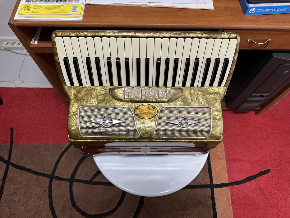 Acordeão Giustozzi 120 Baixos – Fabrico Italiano, Anos 90, Afinado