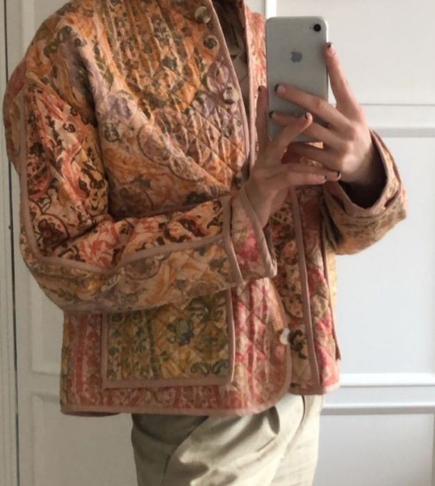 Kurtka Zara boho patchwork paisley