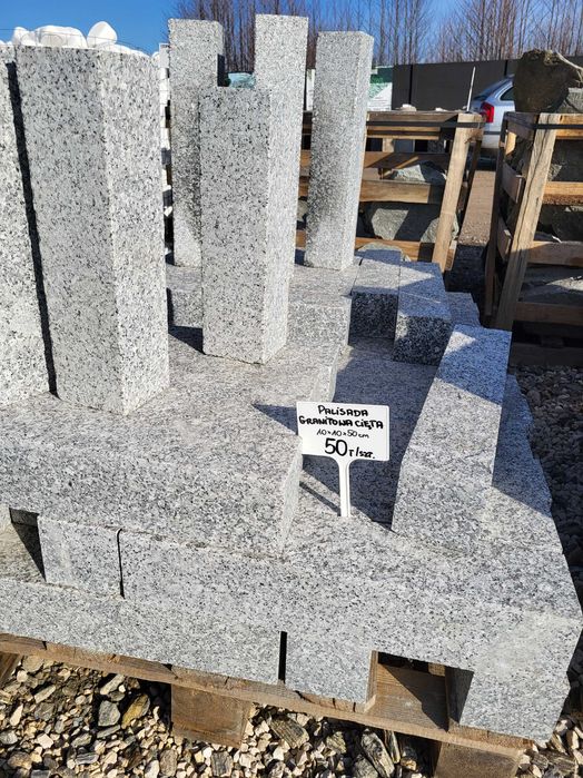 Obrzeże ogrodowe granitowe szare Krawężnik opornik 6x10x100 granit