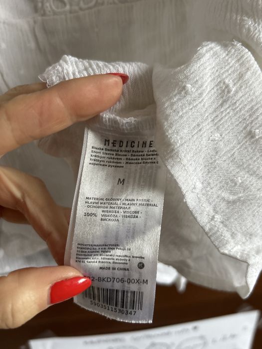 Medicine roz.M biała bluzka