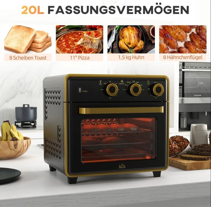 Wielofunkcyjny mini piekarnik Air Fryer 7 trybów 20L 1400W
