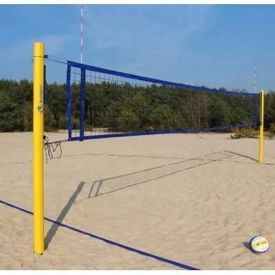 RomiSport Siatka do siatkówki plażowej z taśmą pcv w kolorze żółtym 9,5 m