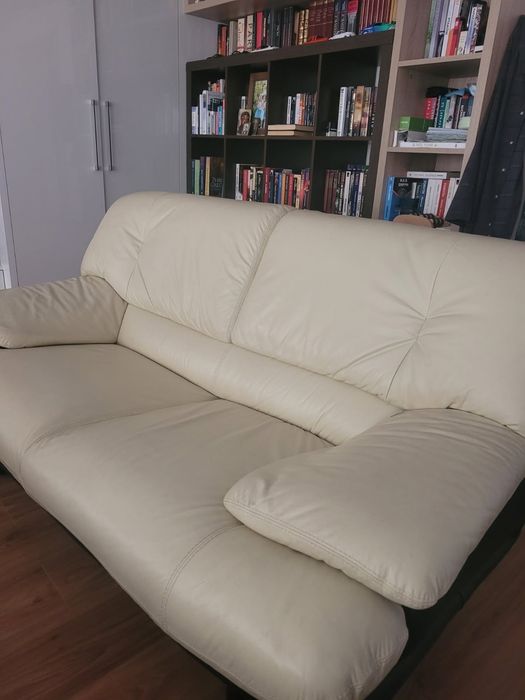 Komplet wypoczynkowy skorzany