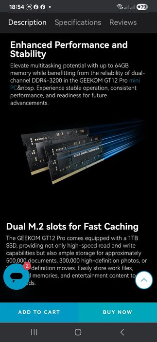 Geekom GT12 PRO mini PC CPU Intel i9 DDR4 32GB SSD M.2 2TB пк компютер