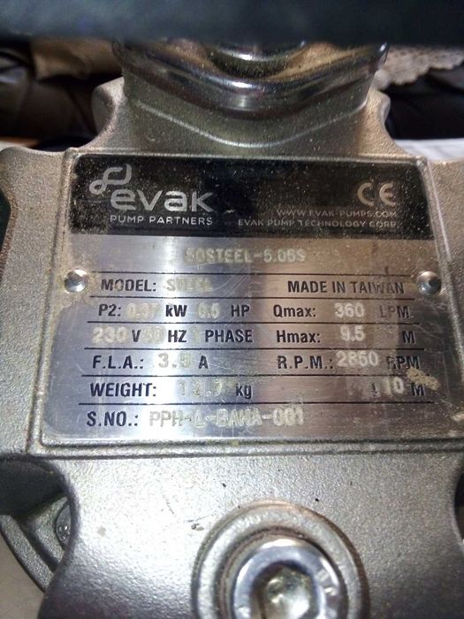 Pompa zatapialna EVAK serii STEEL 50stell-5.05s
