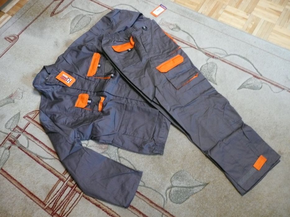 Ubranie robocze bluza plus spodnie.