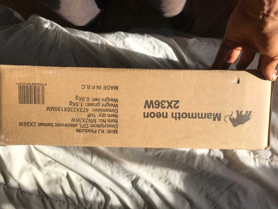 Mammoth Neon Kit Slim  2x 36W PRODUCT:23236   luz grow terrarium peixe