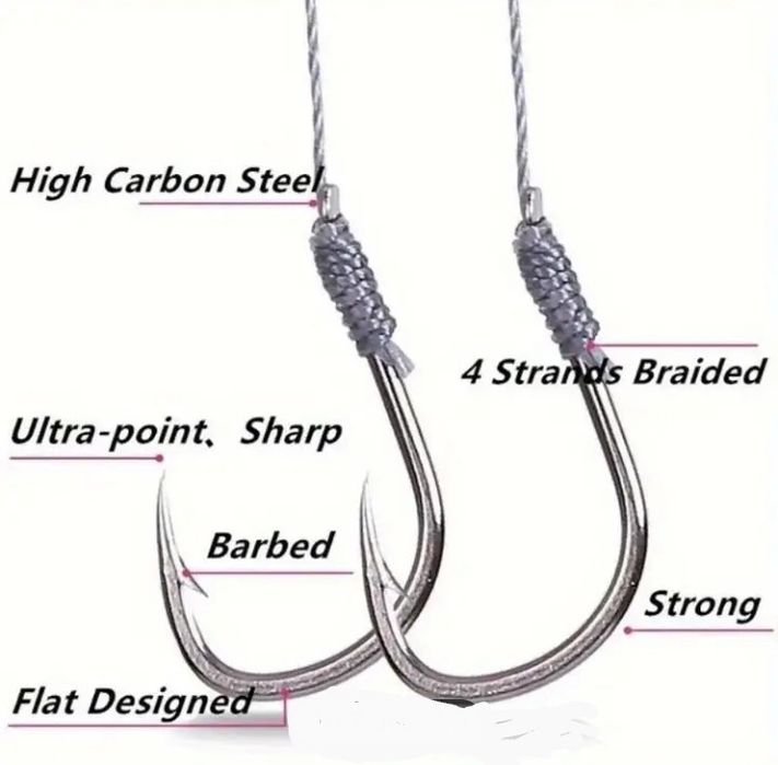 Anzóis de pesca em aço