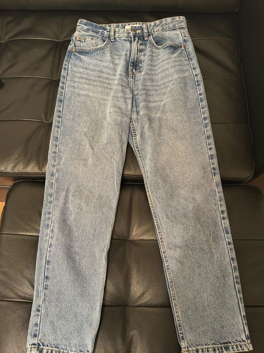 Jeansy mom fit 36 Sinsay, błękitne i niebieskie