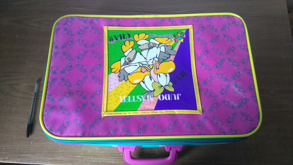 Mala de viagem de menina rosa e amarelo ALBIE & GIBIE