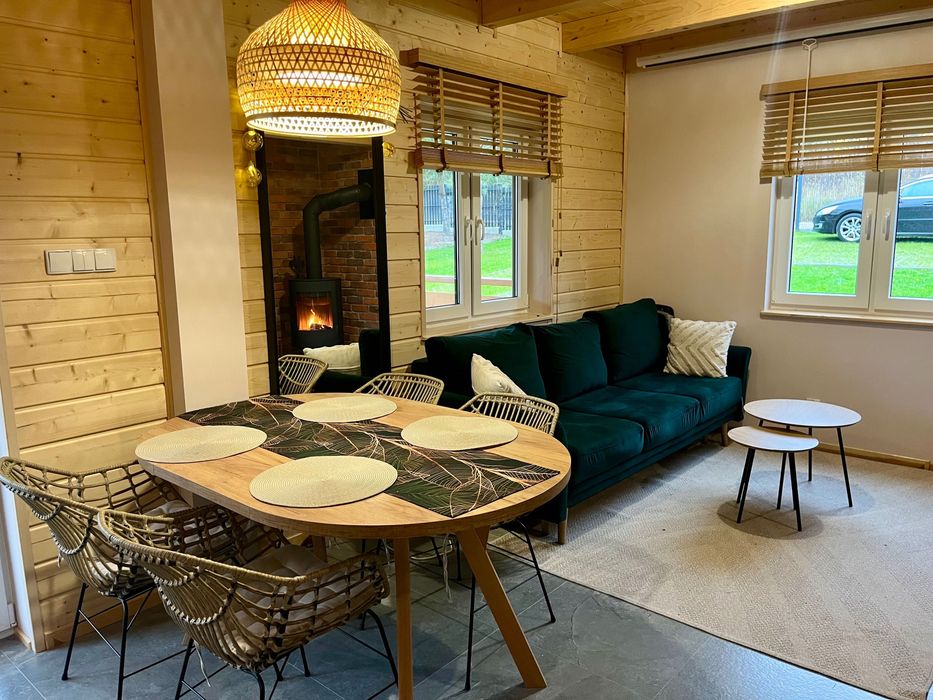 Domek na Mazurach, Kownatki, balia, kominek