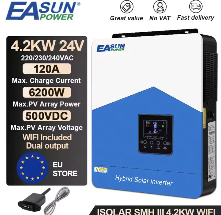 Инвертор Easun 4 квт 4,2 квт,  - 24 вт