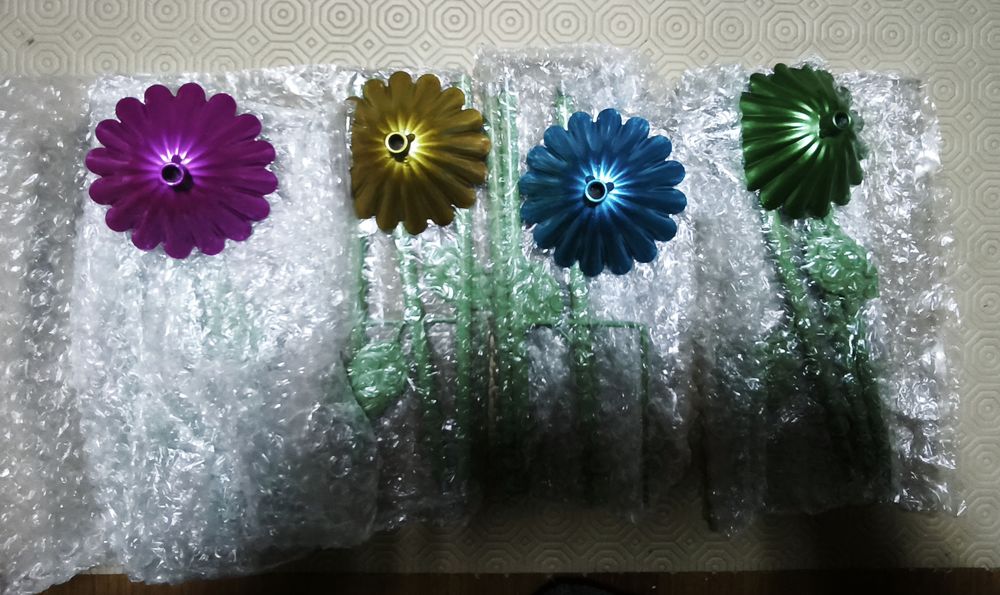 Conjunto 4 flores comedouro bebedouro passaros