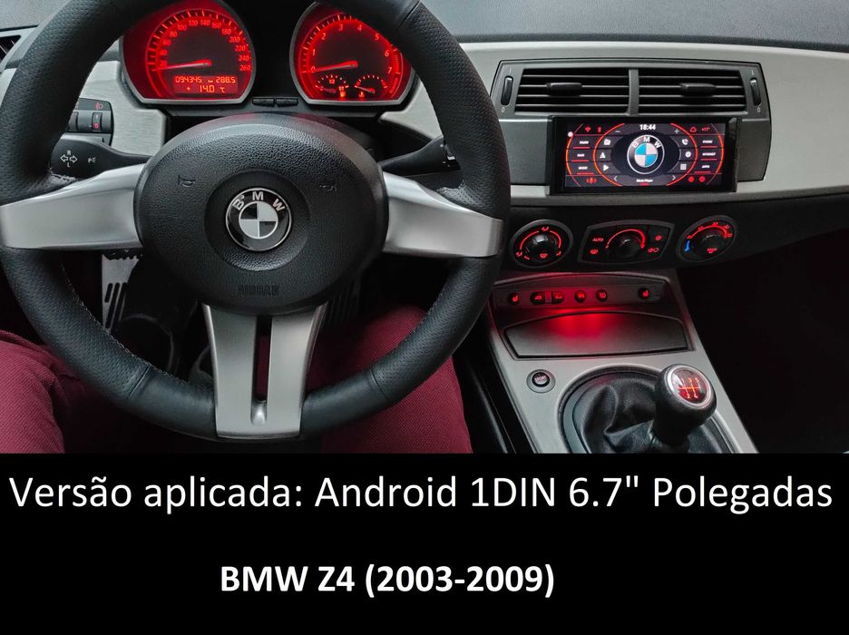 (NOVO) Rádio 2DIN 9" • BMW Z3 / Z4 • (1995 a 2009) • Android GPS E85