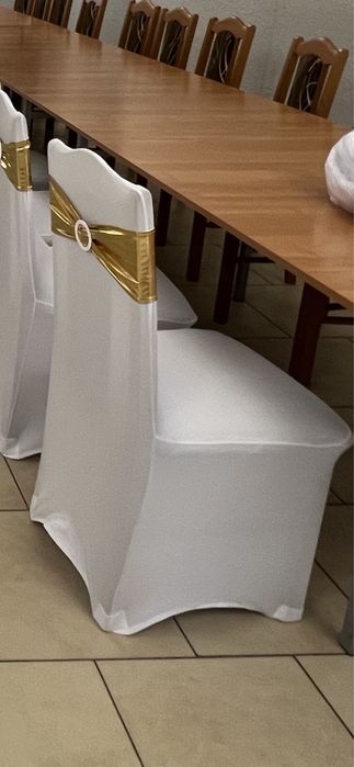 Pokrowce białe na krzesła 10 szt