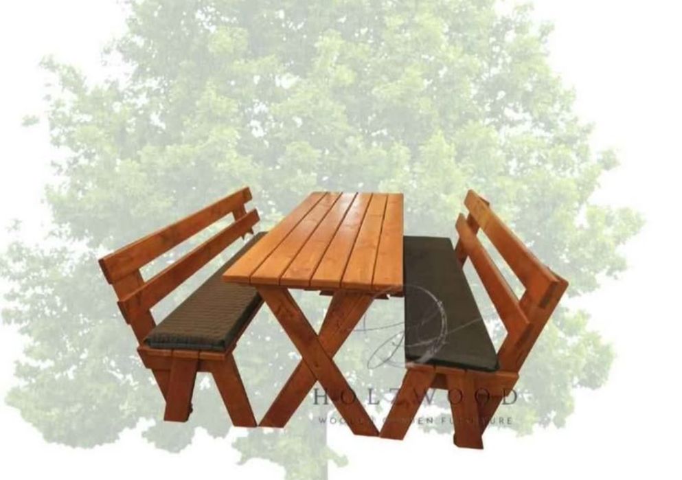 Zestaw komplet mebli ogrodowych meble ogrodowe stol lawki