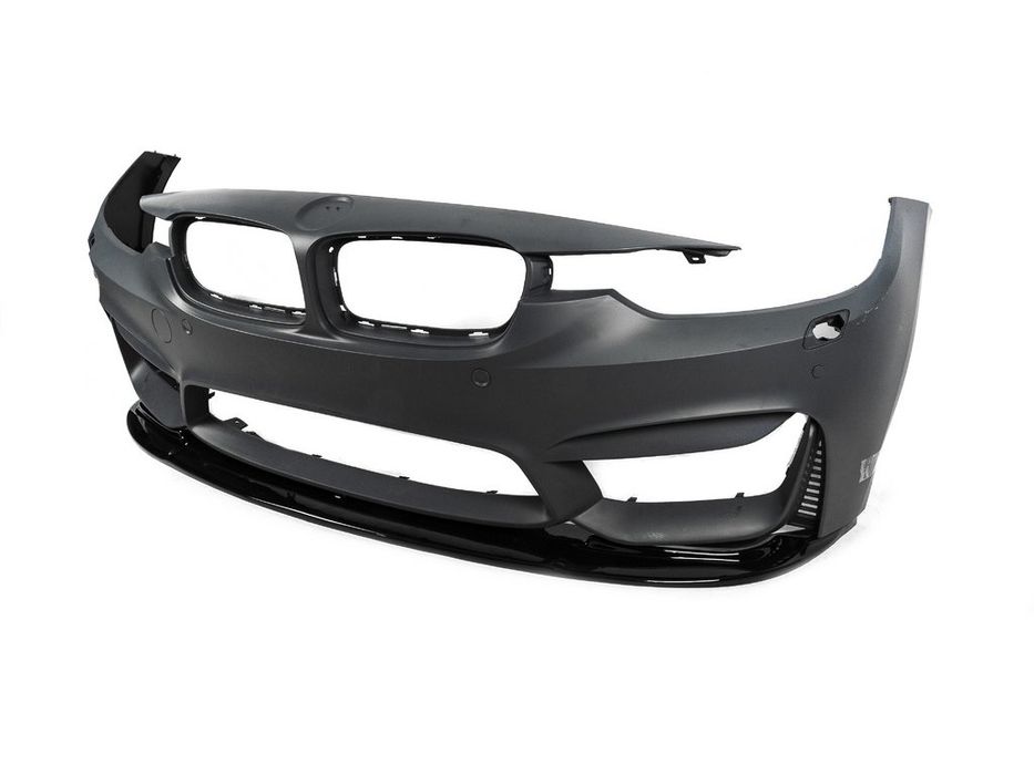 BMW 3 серія F30/F31 2012-2019 рр. Накладка на передній бампер DPT Lip V-1 (Для M3, чорний глянець)