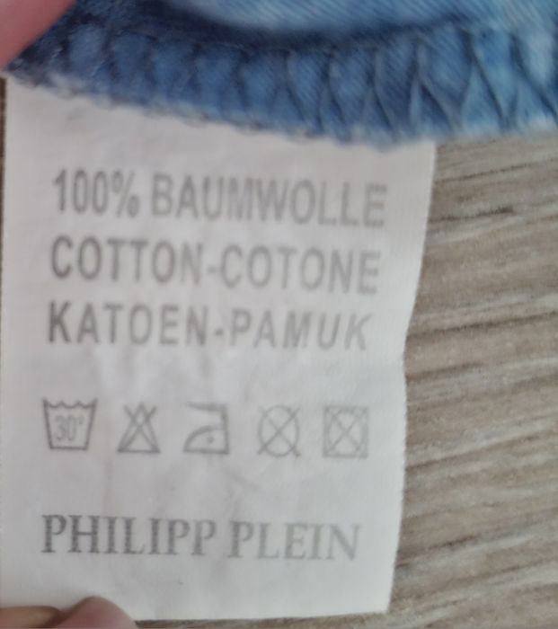 T-shirt niebieski  Philipp Plein roz.S