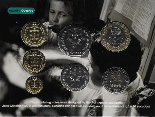 1999 Unicef - Carteira moedas em escudos.